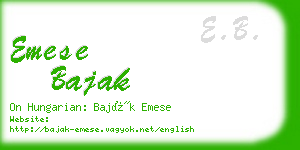 emese bajak business card